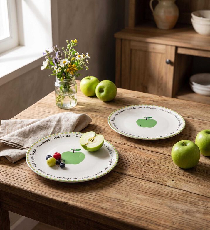 Easy Life Apples 2-piece Side Plate Set, Model View