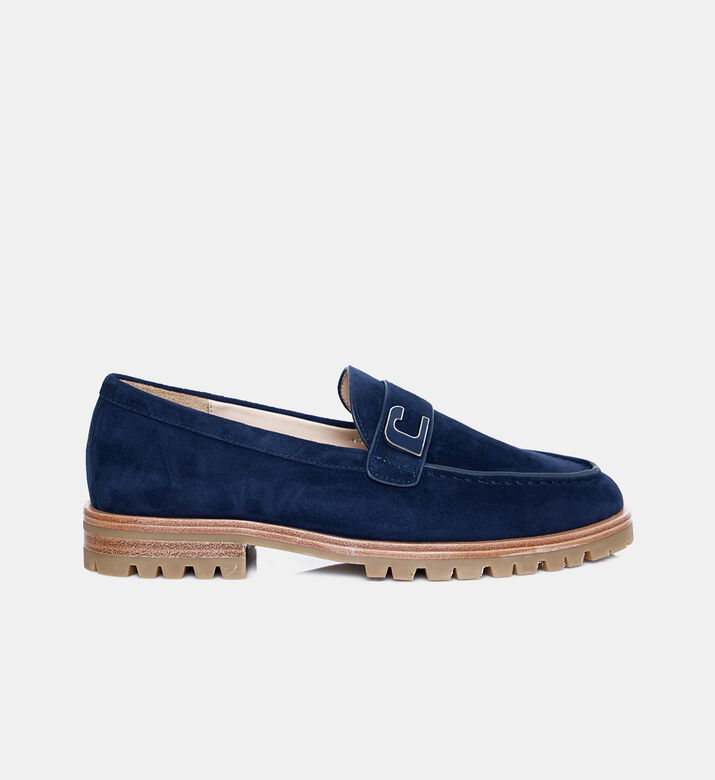 حذاء لوفرز سهل الارتداء بجلد سويد