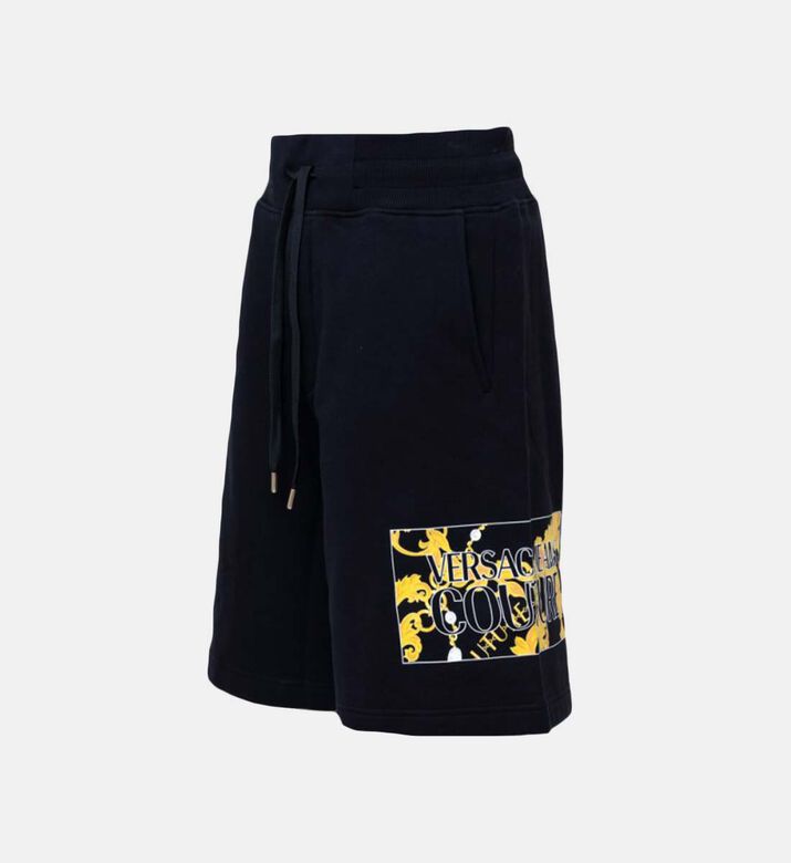 شورت قطني بطبعة شعار مربع شورت قطني بطبعة شعار مربع