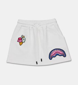Sprayground Graphic Drawstring Mini Skirt, White, 8y, Packshot View