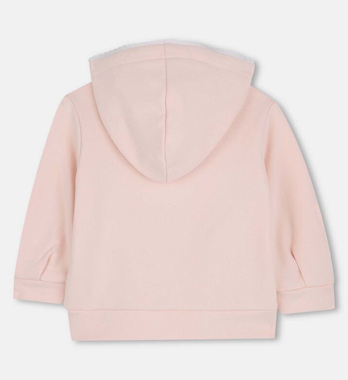 كنزة بغطاء رأس بأكمام طويلة