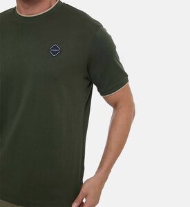 Hackett London Stripe-print Short-sleeve T-shirt, Khaki, S, Model View