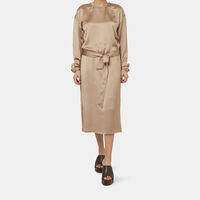 Ruby Satin Long Dress