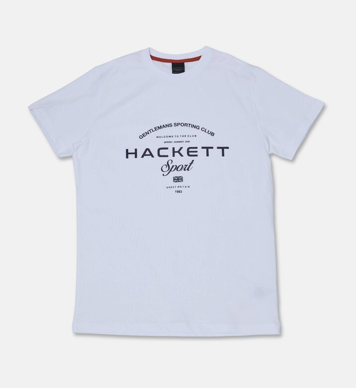 Hackett London Logo-print Crewneck T-shirt, White, 13y, Packshot View