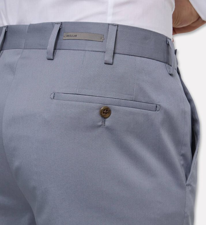 Corneliani Tailored Stretch Trousers, Blue, 54, Model View