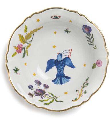 Floral Salad Porcelain Bowl