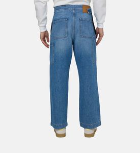Banded Waist Flared Denim Pants Banded Waist Flared Denim Pants