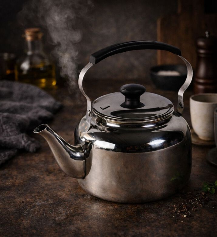 Home Deco and More Florence Stainless Steel Kettle, Packshot View