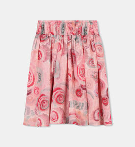 تنورة صوف بارز الملمس بطبعة حلزونية