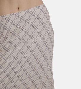 تنورة سانييتا طويلة ضيقة بنقشة مربعات