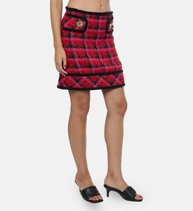 Edward Achour Paris Gold Buttons Mini Skirt, Model View