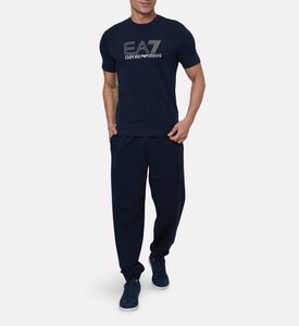 EA7 Short-sleeve Crewneck T-shirt, Blue, L, Model View