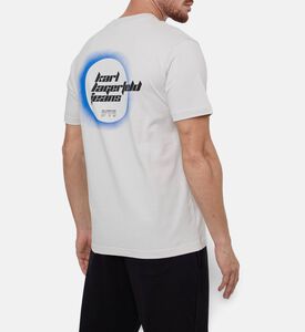 Karl Lagerfeld Regular-fit Logo T-shirt, Grey, L, Model View