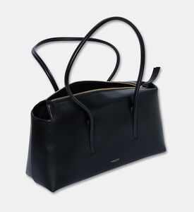 Demellier Slim Shoulder Tote Bag, Black, Packshot View