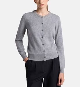 Carter and White Dara Embelished Cashmere Cardigan, Model View
