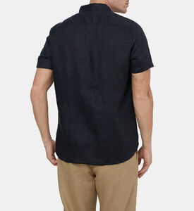 قميص كوردوروي كتان بأكمام قصيرة