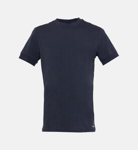 تيشيرت قطن جيرسيه بياقة مستديرة