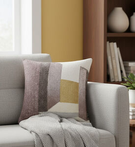 Home Deco and More Hakmal Cotton Square Filled And Vaccumed Cushion, Packshot View