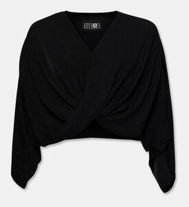 MM6 V-neck Long-sleeve Regular-fit Top, Packshot View
