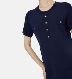 فستان واسع بأكمام قصيرة