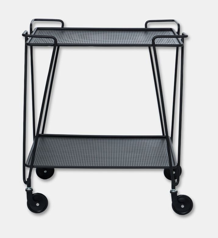 Home Deco and More Horizon Bar Trolly, Black, Packshot View