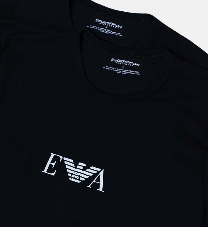 Emporio Armani Cotton Eagle Logo Print T-shirt, Packshot View