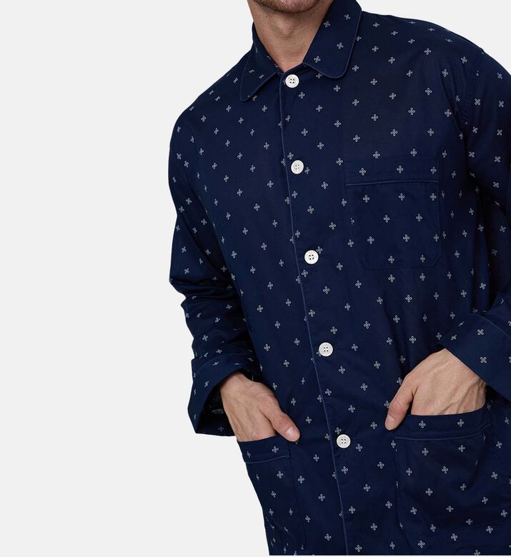 Cotton Batiste Sailor S Knot-print Pyjama