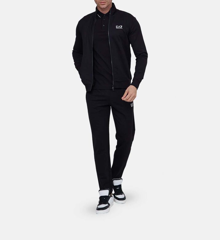 Contrasting Collar Trim Polo Shirt