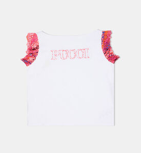 تيشيرت قطن بأكمام مطرزة