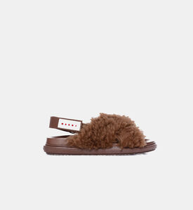 Furry Slide Sandals