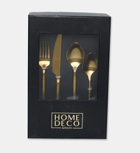 Home Deco and More Stainless Steel 18/0 Shiny-finish 24-piece Cutlery Set, Packshot View