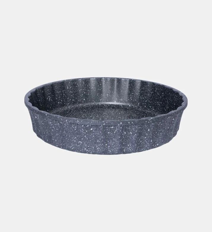 Risoli Crostata Aluminum Deep Tartare Dish, Grey, 24-cm, Packshot View