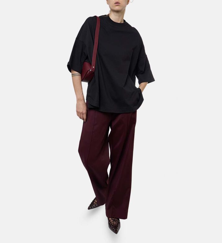 Plan C Wide Short-sleeve Regular-fit T-shirt, Black, L, Model View