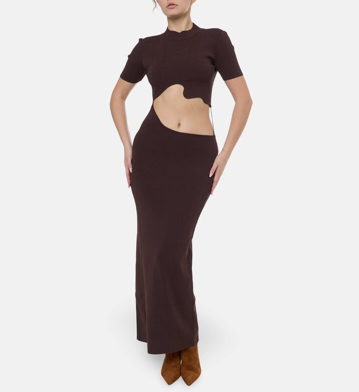 Christopher Esber Cut-out Short-sleeve Maxi Dress, Model View