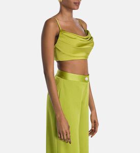 Satin Corset Crop Top