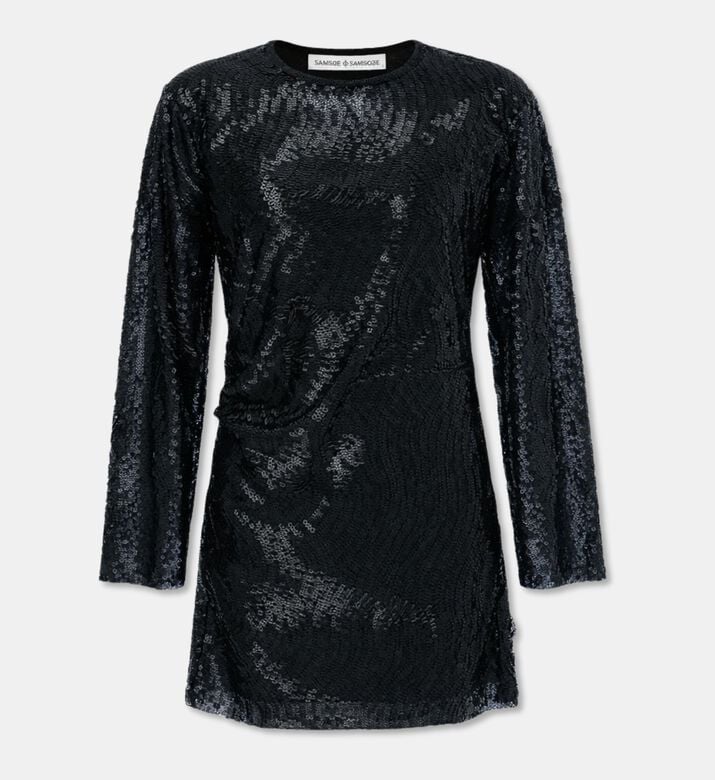 Samsoe Sequin-embellished Long-sleeve Mini Dress, Packshot View
