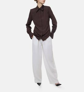 Rowen Rose Palazzo-style Wide-leg Trousers, Model View