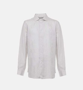 قميص كتان بأزرار أمامية