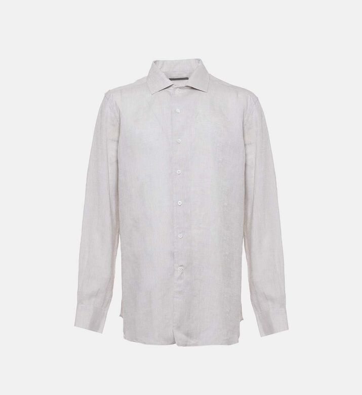 قميص كتان بأزرار أمامية