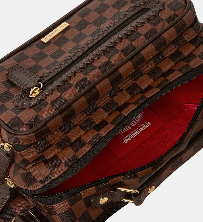 Top-handle Checkered Pattern Funny Pack