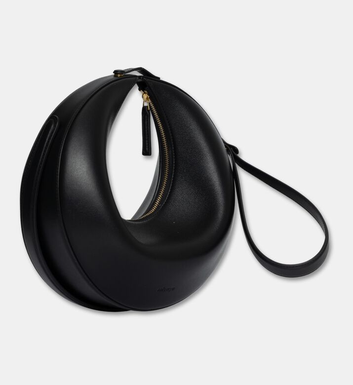 Mlouye Calf Leather Crescent Shoulder Bag, Packshot View