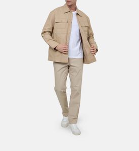 قميص فضفاض قطن بنمط عمل