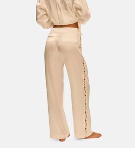 Satin Lace-detailing Pants Satin Lace-detailing Pants