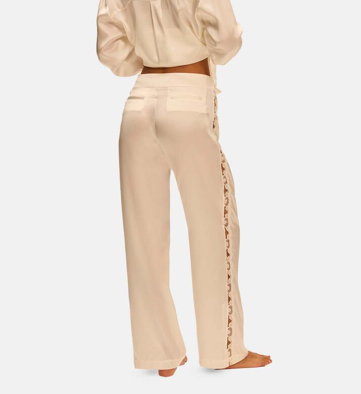 Satin Lace-detailing Pants Satin Lace-detailing Pants