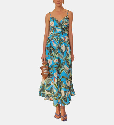 Anthurium Garden Lenzing Ecovero Euroflax Maxi Dress