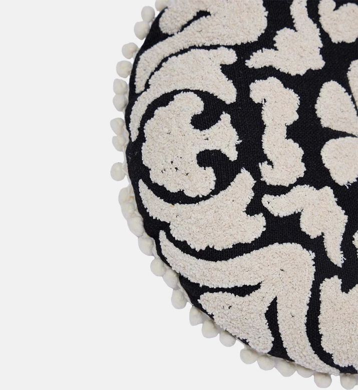 Home Deco and More Agha Handloom Tufted Cushion 40 Cm, Black, Packshot View