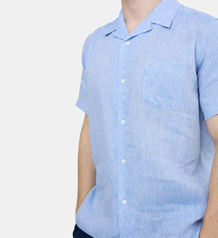 Monaco Linen Short-sleeve Shirt