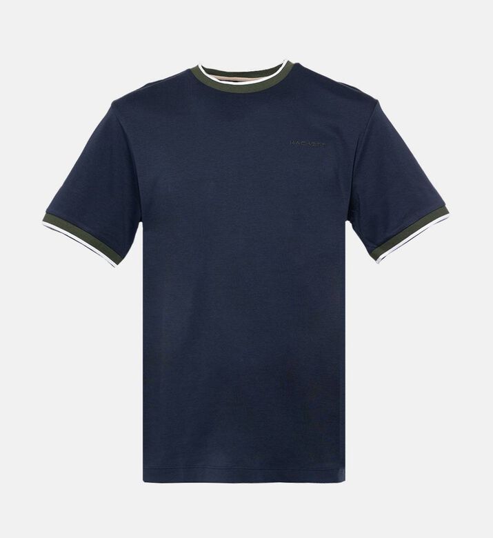 Hackett London Stripe-print Short-sleeve T-shirt, Navy, L, Packshot View