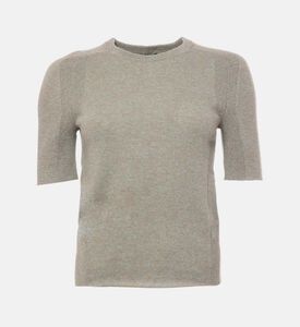 سترة غالانغا قصيرة الأكمام بياقة دائرية