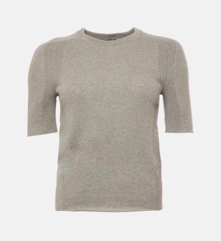 سترة غالانغا قصيرة الأكمام بياقة دائرية